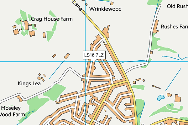LS16 7LZ map - OS VectorMap District (Ordnance Survey)