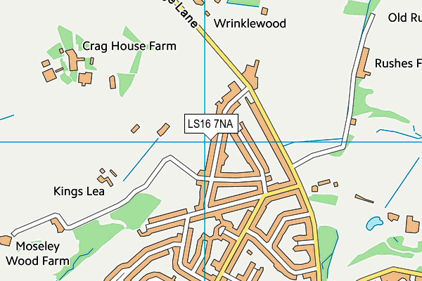 LS16 7NA map - OS VectorMap District (Ordnance Survey)