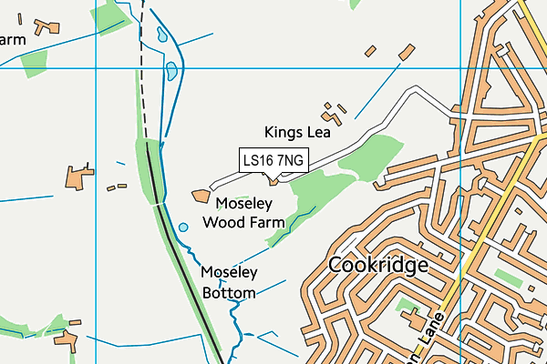 LS16 7NG map - OS VectorMap District (Ordnance Survey)