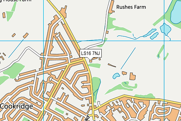 LS16 7NJ map - OS VectorMap District (Ordnance Survey)