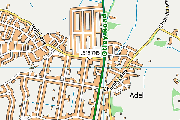 LS16 7NS map - OS VectorMap District (Ordnance Survey)