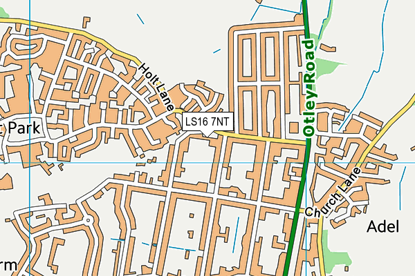 LS16 7NT map - OS VectorMap District (Ordnance Survey)