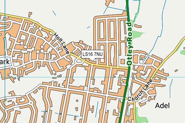 LS16 7NU map - OS VectorMap District (Ordnance Survey)