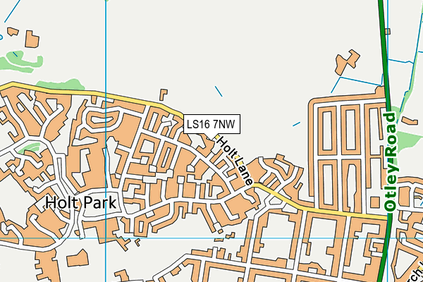 LS16 7NW map - OS VectorMap District (Ordnance Survey)