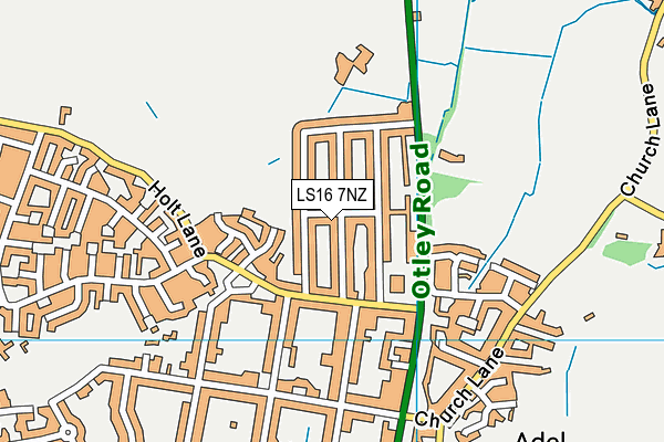 LS16 7NZ map - OS VectorMap District (Ordnance Survey)