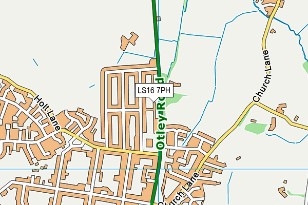 LS16 7PH map - OS VectorMap District (Ordnance Survey)