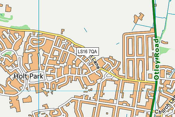 LS16 7QA map - OS VectorMap District (Ordnance Survey)