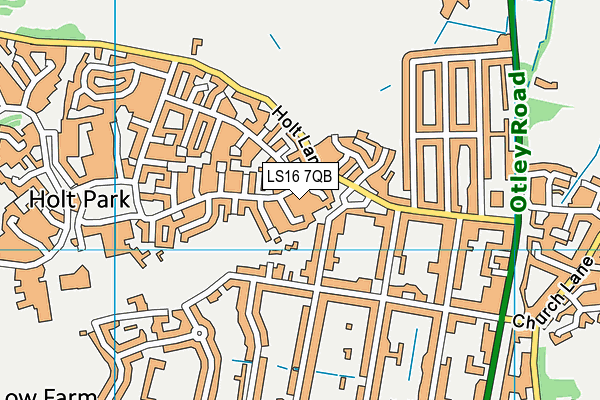 LS16 7QB map - OS VectorMap District (Ordnance Survey)