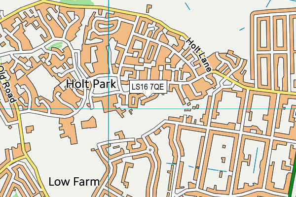 LS16 7QE map - OS VectorMap District (Ordnance Survey)