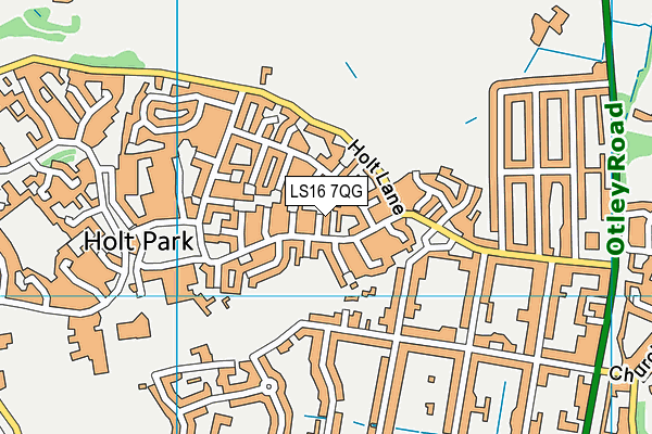 LS16 7QG map - OS VectorMap District (Ordnance Survey)