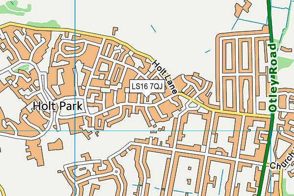 LS16 7QJ map - OS VectorMap District (Ordnance Survey)