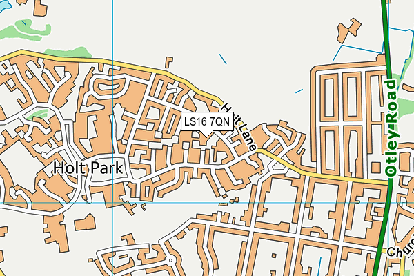 LS16 7QN map - OS VectorMap District (Ordnance Survey)