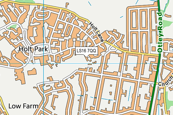 LS16 7QQ map - OS VectorMap District (Ordnance Survey)