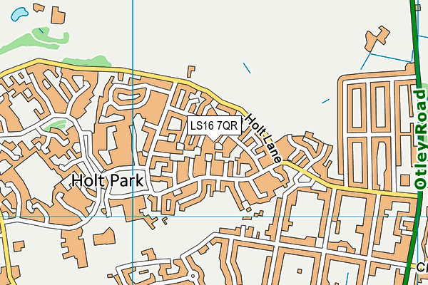 LS16 7QR map - OS VectorMap District (Ordnance Survey)