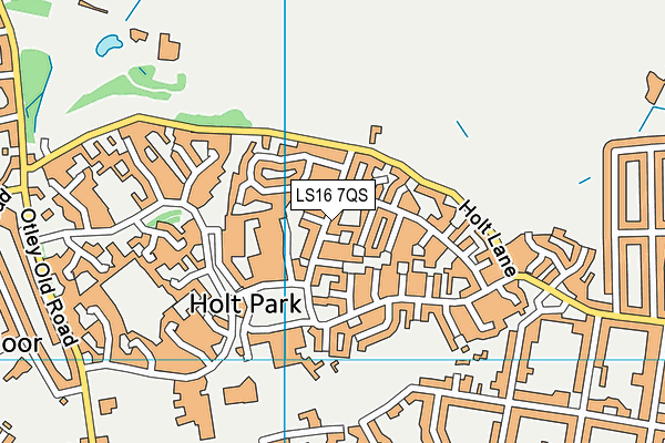 LS16 7QS map - OS VectorMap District (Ordnance Survey)