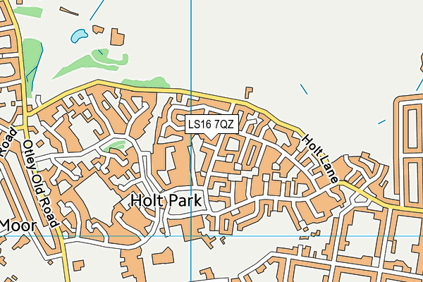 LS16 7QZ map - OS VectorMap District (Ordnance Survey)