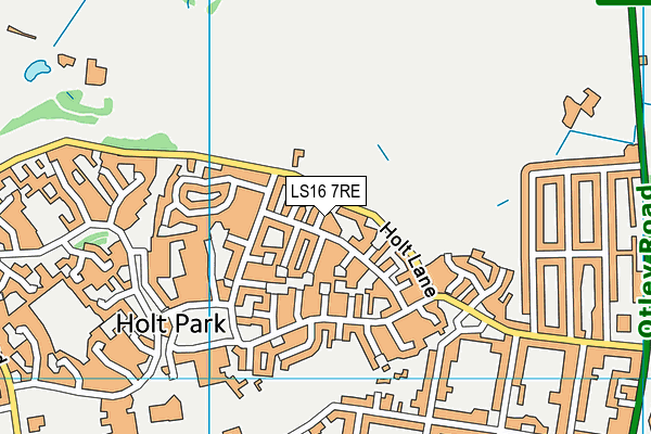 LS16 7RE map - OS VectorMap District (Ordnance Survey)