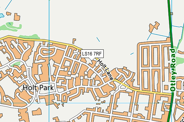 LS16 7RF map - OS VectorMap District (Ordnance Survey)