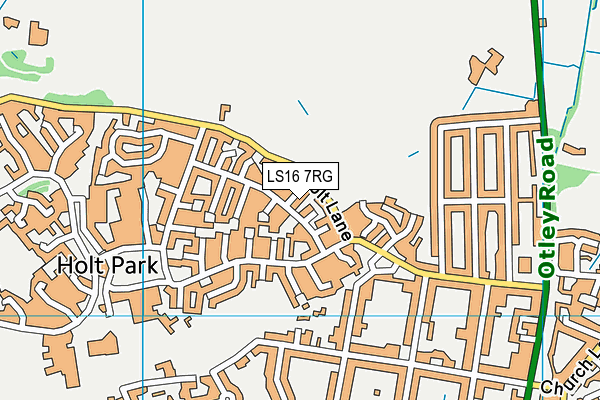 LS16 7RG map - OS VectorMap District (Ordnance Survey)