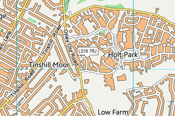 LS16 7RJ map - OS VectorMap District (Ordnance Survey)