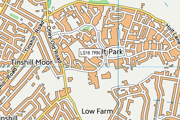 LS16 7RN map - OS VectorMap District (Ordnance Survey)