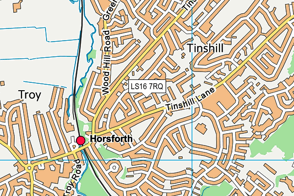 LS16 7RQ map - OS VectorMap District (Ordnance Survey)