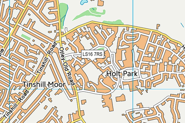 LS16 7RS map - OS VectorMap District (Ordnance Survey)