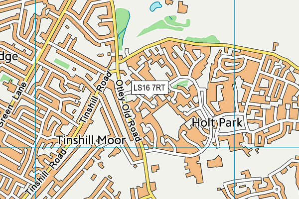 LS16 7RT map - OS VectorMap District (Ordnance Survey)