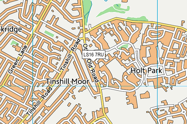 LS16 7RU map - OS VectorMap District (Ordnance Survey)