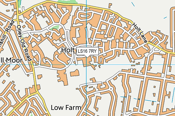 LS16 7RY map - OS VectorMap District (Ordnance Survey)