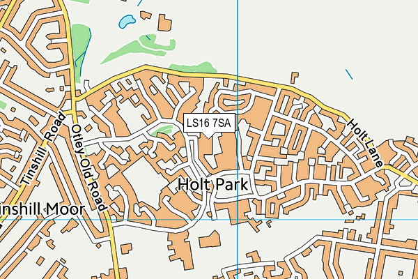 LS16 7SA map - OS VectorMap District (Ordnance Survey)