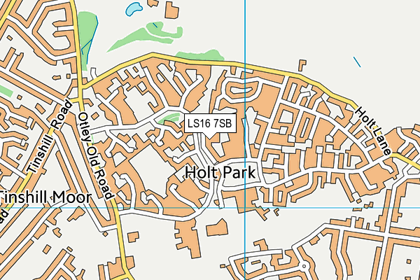 LS16 7SB map - OS VectorMap District (Ordnance Survey)