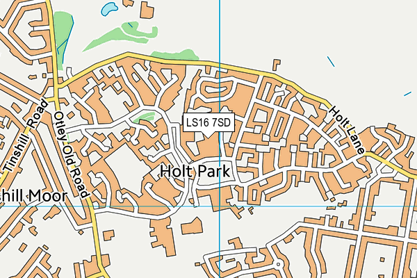 LS16 7SD map - OS VectorMap District (Ordnance Survey)