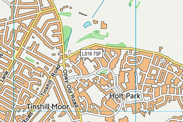 LS16 7SF map - OS VectorMap District (Ordnance Survey)