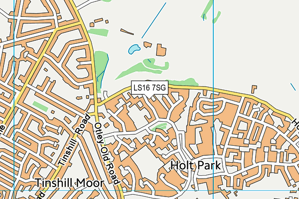 LS16 7SG map - OS VectorMap District (Ordnance Survey)