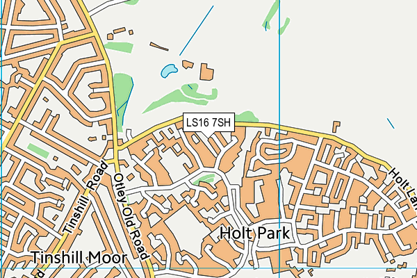 LS16 7SH map - OS VectorMap District (Ordnance Survey)