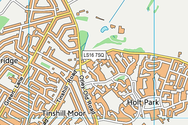LS16 7SQ map - OS VectorMap District (Ordnance Survey)