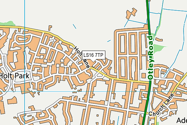 LS16 7TP map - OS VectorMap District (Ordnance Survey)