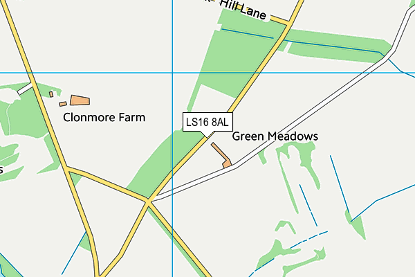 LS16 8AL map - OS VectorMap District (Ordnance Survey)