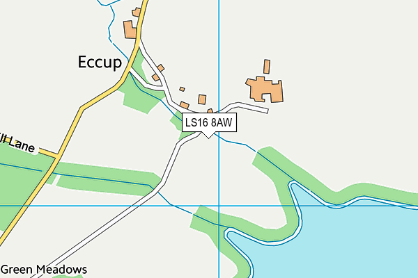LS16 8AW map - OS VectorMap District (Ordnance Survey)