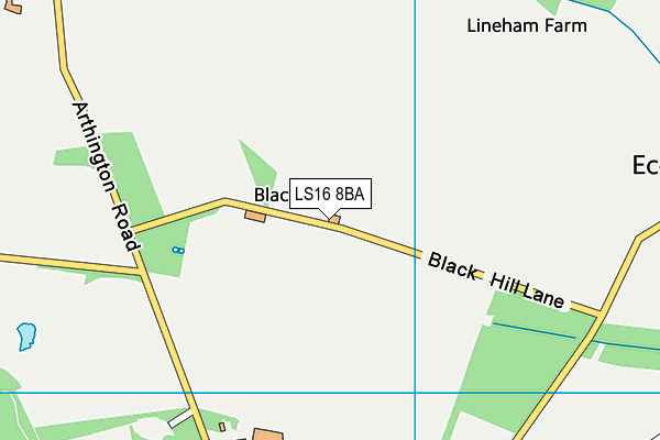LS16 8BA map - OS VectorMap District (Ordnance Survey)
