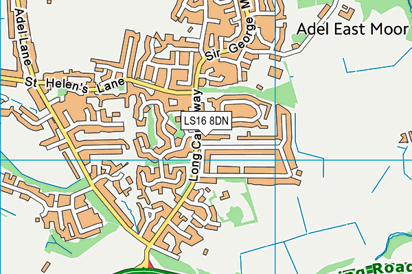 LS16 8DN map - OS VectorMap District (Ordnance Survey)
