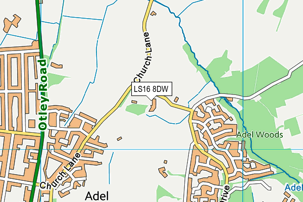 Headingley Golf Club map (LS16 8DW) - OS VectorMap District (Ordnance Survey)