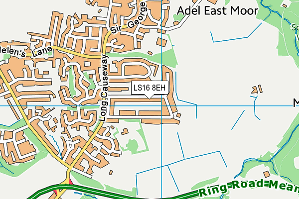 LS16 8EH map - OS VectorMap District (Ordnance Survey)