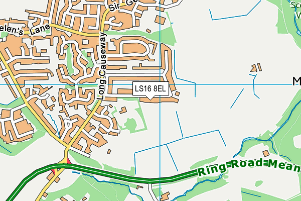 LS16 8EL map - OS VectorMap District (Ordnance Survey)