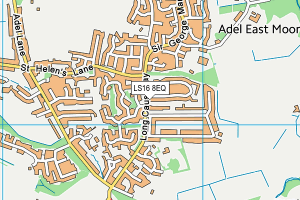 LS16 8EQ map - OS VectorMap District (Ordnance Survey)