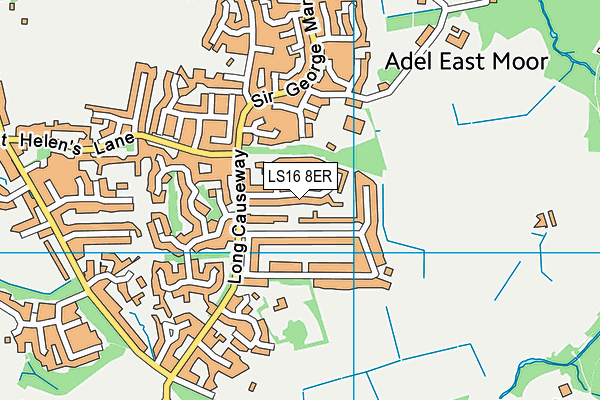 LS16 8ER map - OS VectorMap District (Ordnance Survey)