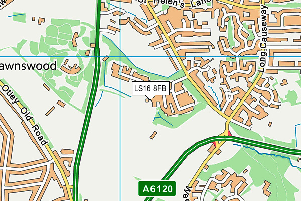LS16 8FB map - OS VectorMap District (Ordnance Survey)
