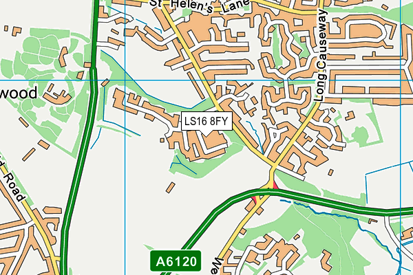 LS16 8FY map - OS VectorMap District (Ordnance Survey)