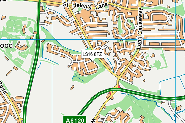 LS16 8FZ map - OS VectorMap District (Ordnance Survey)